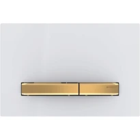 Geberit Sigma 50 plaque de commande blanc laiton 2 touches