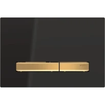 Geberit Sigma 50 plaque de commande noir laiton 2 touches