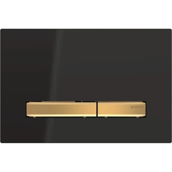 Geberit Sigma 50 plaque de commande noir laiton 2 touches