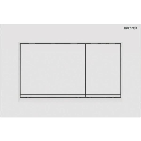 Geberit Sigma 20 (ex Sigma 30) plaque de commande - blanc/blanc mat - avec 2 touches