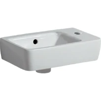 Geberit Renova Nr1 lave-mains 400 x 250 mm - blanc - avec trou de robinet droite - avec trop-plein