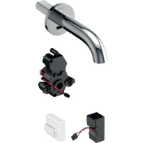 Geberit Piave wastafelkraan muur inbouwdoos voor sturing L22 cm zonder mengventiel net chroom/glass blue