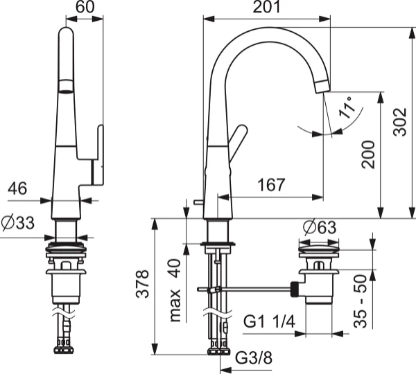 Hansa HansaDesigno Style robinet lavabo chromé