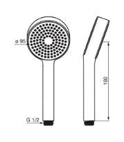 Hansa HansaBasicjet douchette chromé (douchette 95mm)