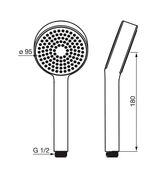 Hansa HansaBasicjet douchette chromé (douchette 95mm)