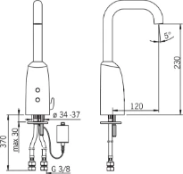 HANSA HANSAELECTRA Wastafelkraan, 6 V, Bluetooth Chroom