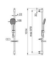 Hansa HansaActivejet Style set de douche chromé (douchette 120mm)