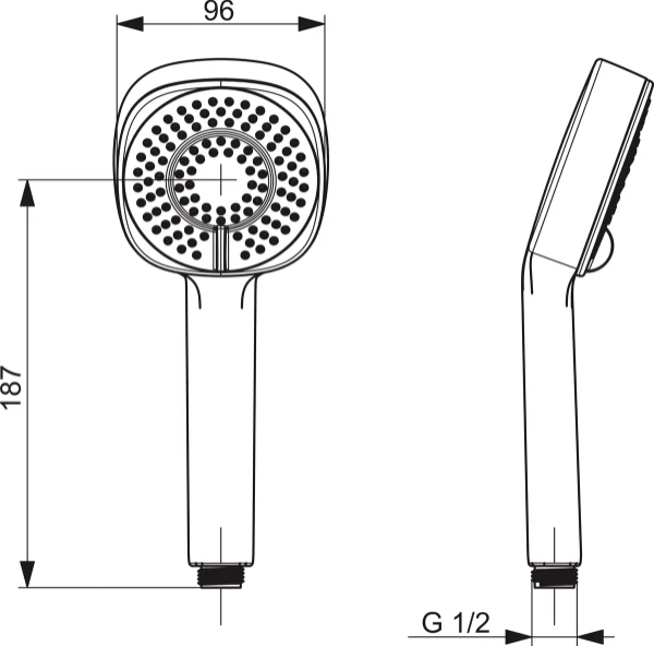 Hansa HansaBasicjet Style douchette chromé (douchette 96mm)
