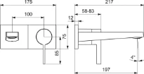 Hansa HansaLoft set de finition pour robinet lavabo chromé