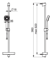 Hansa HansaBasicjet Style set de douche chromé (douchette 96mm)