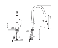 Hansa HansaDesigno Style robinet de cuisine chromé