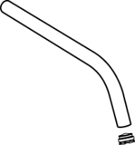 HANSA Uitloop, L=225 Chroom