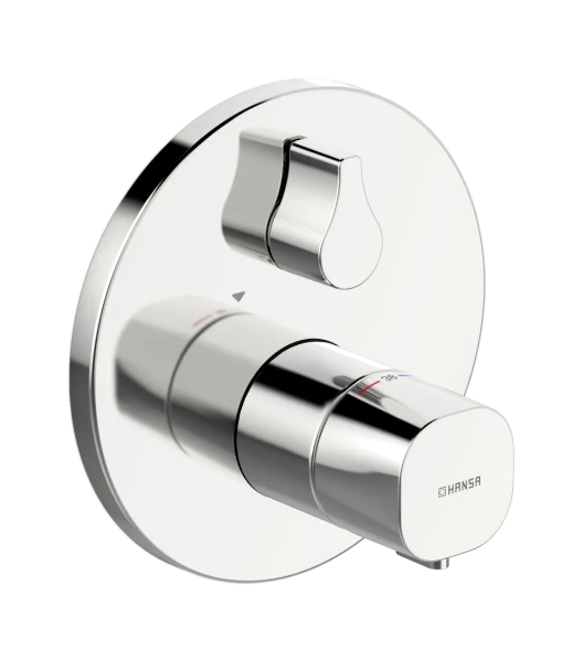 SET DE FINITION HANSA HANSADESIGNO chromé thermostat melangeur avec deviateur