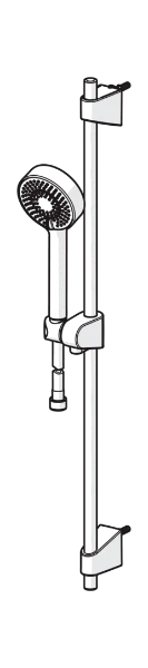 Hansa HansaBasicjet set de douche 760 mm  chromé barre de douche - douchette - flexible de douche 1750mm