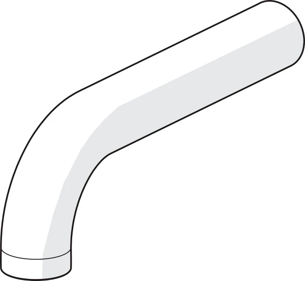 HANSA Uitloop, L=170 Chroom