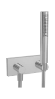 Hansa Hansamatrix set de finition chromé avec coude avec douchette HANSASTILLO + flexible 125cm