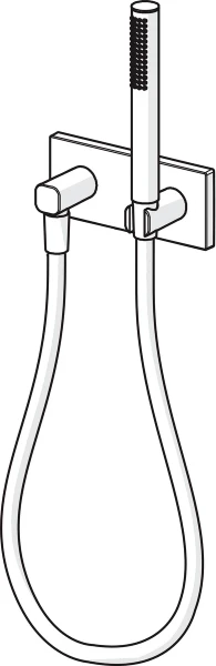 Hansa HansaLiving set douchette chromé (douchette 25x70mm)