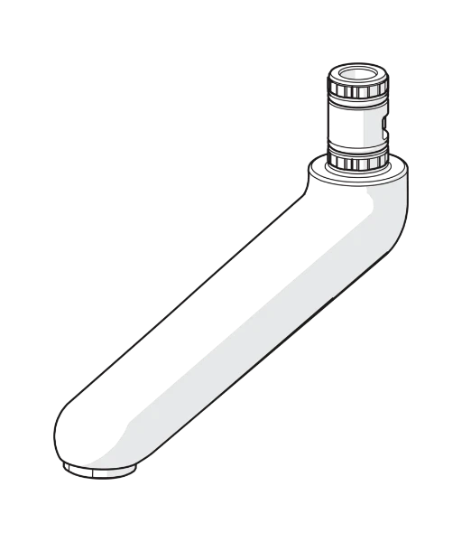 HANSA Uitloop, L=161 Chroom