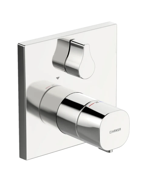 Hansa Hansaliving set de finition pour mitigeur thermostatique avec inverseur - chromé - carré