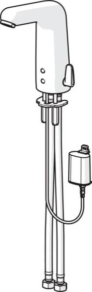 ELECTRONISCHE MENGKRAAN HANSA HANSAMEDIPRO XL 1/2 - chroom hoge uitloop - batterijgestuurd 6V