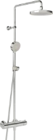 Hansa HansaMicra colonne de douche 1/2 chromé thermostat - douchette - tête de douche rond