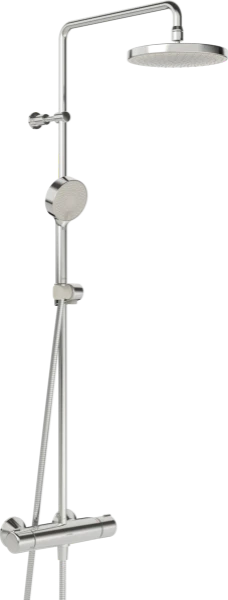 Hansa Hansamicra douchethermostaatset - chroom - Micra douchethermostaat - hoofddouche rond 200 mm - handdouche - doucheflexivel 1/2 x 1750 mm
