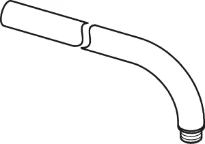 Hansa bras de douche, G1/2 x G1/2 chromé