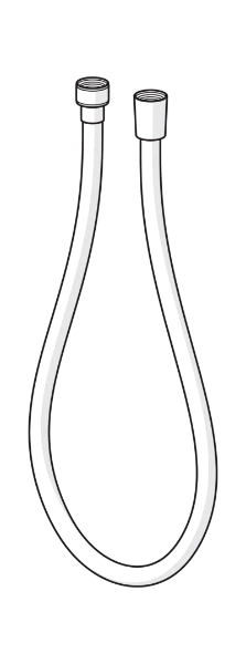 Hansa flexible de douche, L=1500 blanc