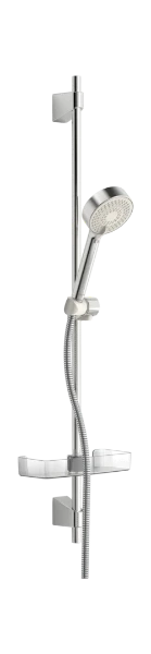 Hansa HansaBasicjet set de douche 920 mm - avec douchette Basicjet 95 mm - 3 jets - chromé - flexible de douche 1750 mm - porte-savon