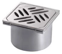 REHAUSSE 130 - 130 MM o 125 MM gris abs Réhausse - grille inox classe K3 - L15 design