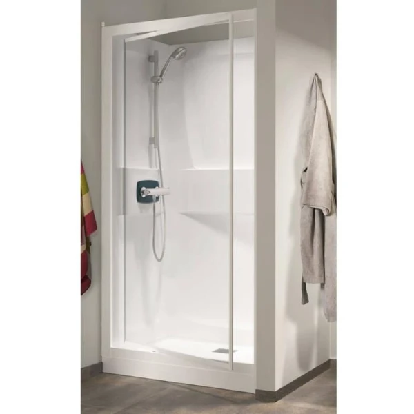 DOUCHECABINE KINEDO KINEPRIME 90 - 90 o 199 ! Transparant Nis - Draaideur - Thermostaat