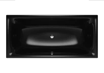 Kaldewei Silenio baignoire acier émaillé 1800 x 800 x 435 mm - noir - effet perlé