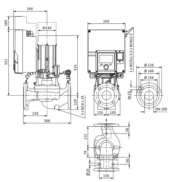 Wilo Stratos GIGA2.0-I 100/1-9/3,0