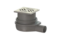 Kessel Ultraflat 79 complete vloerput met inox design rooster 120 x 120 mm 50 mm waterslot (57 l/min)