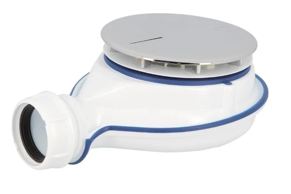 Nicoll Turboflow XS magnetische douchesifon 90 mm - chroom - vlakke douche - 33 l/min