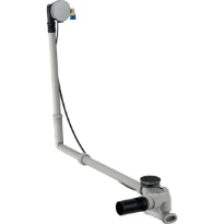 Geberit vidage baignoire avec commande pivotable et arrivée d'eau, d52, longueur 79 cm, avec set de finition et tuyau d'évacuation avec rotule, principe de contre-courant: chromé brillant, d=40/50mm