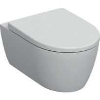 Geberit iCon cuvette suspendue PACK Rimfree (cuvette suspendue + abattant avec Softclose) sans bride - blanc - LxP530 mm