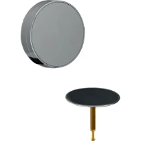 Set de finition Geberit Split, d52, pour garniture de baignoire avec actionnement rotatif: blanche, chromé brillant