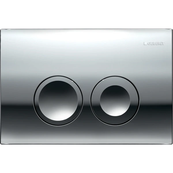 Geberit Delta25 Plaque de déclenchement - pour rinçage à 2 volumes - Chromé brillant
