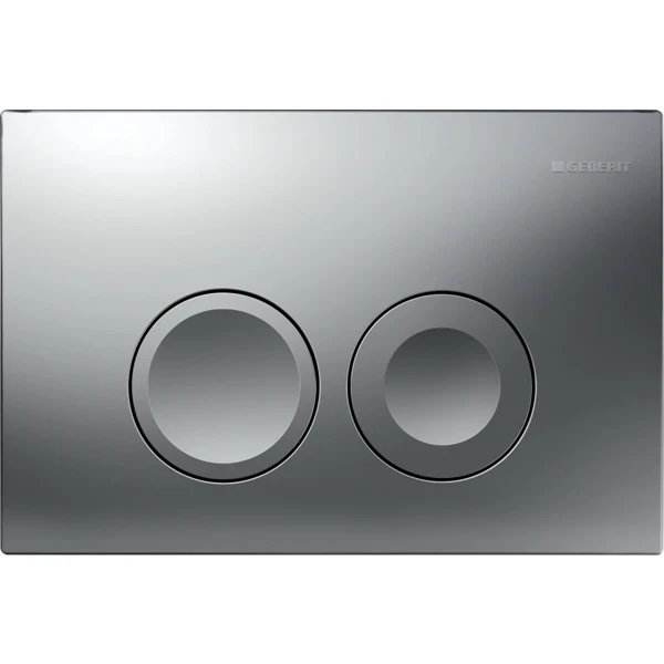 Geberit Delta25 plaque de commande - pour rinçage avec 2 quantités - Mat chromé