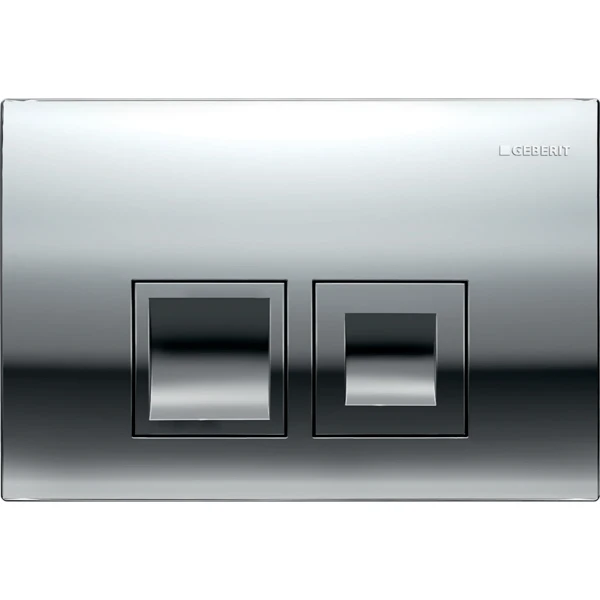 Geberit Delta35 Plaque de déclenchement - pour rinçage à 2 volumes - Chromé brillant
