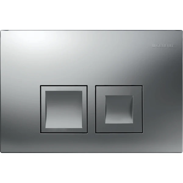 Geberit Delta35 Plaque de déclenchement - pour rinçage à 2 volumes - Chromé mat