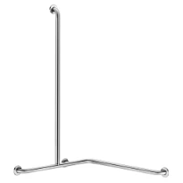DELABIE Barre de douche + barre vert. (à gauche) Ø32 Inox satiné