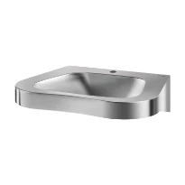 Delabie Fraju PMR lavabo mural 620 x 505 mm - RVS 304 mat - avec trou de robinet - sans trop-plein