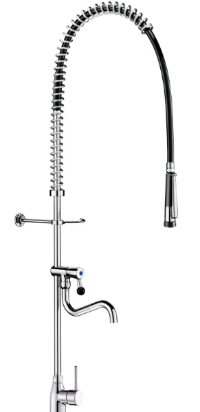 DELABIE Comb. prélvg noir av mitigeur + dchette 433010, rob. puisage