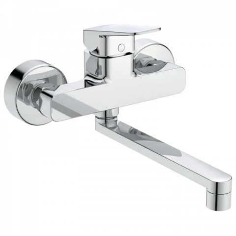 Procasa Ceraplan 4 wandmengkraan - chroom - met uitloop 200 mm