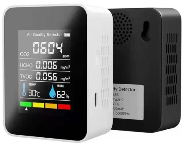 Sanutal Air Quality Monitor 2021 (CO2, VOS, HCHO, température et humidité dans l'air)