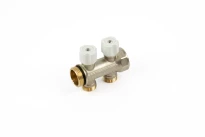 Begetube WP collecteur avec vanne de réglage commande manuelle 4/4 x 2 EK - bouton blanc