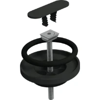 CLOU Bonde libre et raccord siphon, noir mat pour lave-mains Flush et First