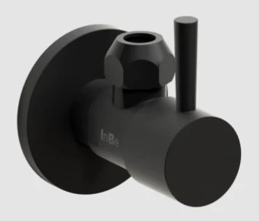 Clou InBe design robinet d'arrêt type 1, rond, noir mat